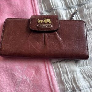 Coach Dark Brown Leather Wallet